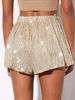 K Women's Shiny Pearl Shorts Shiny Pants Skirt_ecoleips.com
