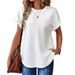 Top, Short Sleeves, Women's Crew Neck, Comfortable Casual T-Shirt, Women's Comfortable Casual Style_ecoleips.com