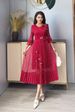 Women's Elegant Pleated Dress Solid Color Slimming Tummy Concealing Mesh Patchwork Magic Slim Dress For All Seasons_ecoleips.com