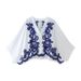 Women's ClothingFashion Contrast Embroidered Shirt + Skirt Set Women_ecoleips.com