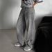 Aria Basics Casual Straight-leg 2025 Retro Jeans For Women, Loose Fit, Spring And Autumn, Long Drape, High-waisted, Fashionable,_ecoleips.com