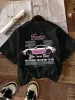 Car Print T Shirt Theme Casual Streetwear Unisex Women Men High Quality Casual Women's Clothing Top Tees_ecoleips.com