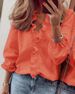 Spring/Summer New Long Sleeve Ruffled Shirt Women's Shirt_ecoleips.com