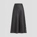 Women's Clothing Summer Satin Polka Dot Print Maxi Skirt For Women Zipper Closure Fashionable American Style Versatile Clothing_ecoleips.com