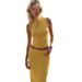 2025 Summer New Strapless Two-Piece For Women Fashionable Comfortable Sexy Tight-Fitting Backless Long Dress Set_ecoleips.com