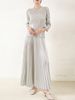 Flared Skirt Wide Leg Pants Autumn New Loose Metallic Shiny Suit Women Fashion High-end Women's Clothing_ecoleips.com