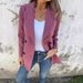 2025s Autumn New Solid Color Fashionable Long Sleeved Suit Jacket For Women_ecoleips.com