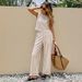 Women's Slimming Stripe Knit Tank And Pants Set Comfortable Summer Lounge Casual Outfit Breathable Two-Piece Coordinated Set_ecoleips.com