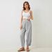 Women's Clothing New Casual Elastic Waist Pocket Nine Point Pants Straight Pants Women_ecoleips.com