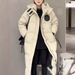 "Korean Style Long Down Coat For Women - Knee-Length Winter Jacket With Ultra-Warm White Duck Down, Oversized Fit & Hood (S-M, 5 Colors)"_ecoleips.com