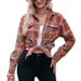Aria Basics Aria Basics 2026 New European And American Women's Autumn Winter Casual Fashion Loose Plaid Pocket Shirt For Women_ecoleips.com