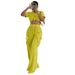Women's Clothing New Style Fashion Casual Solid Color Small Bone Pattern Two Piece Suit Women's Clothing_ecoleips.com