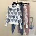 Casual fashion suit for women, petite, tall, stylish, age reducing, temperament, knitted long sleeved pants, two piece suit, autumn and winter wear_ecoleips.com
