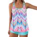 Plus Size Tankini Swimsuit For Women – Floral Print, Skirted Bottom & Adjustable Coverage (S-5XL)_ecoleips.com
