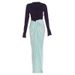 Fashionable Autumn Winter Women's Long Dress Deep V Neck Long Sleeve Slit Design Temperament Women's Clothing_ecoleips.com