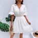 2026 European And American Women's Clothing Summer New Style Spliced Lace Fashion V-neck_ecoleips.com