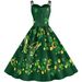 New Foreign Trade Irish Festival Clothing, Three-leaf Digital Print Dress, St. Patrick's Day Suspender Dress For Women_ecoleips.com