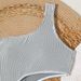 Women's Sexy One-Shoulder One-Piece Swimsuit Striped European American Style Pure Alluring Tight-Fitting Swimwear_ecoleips.com