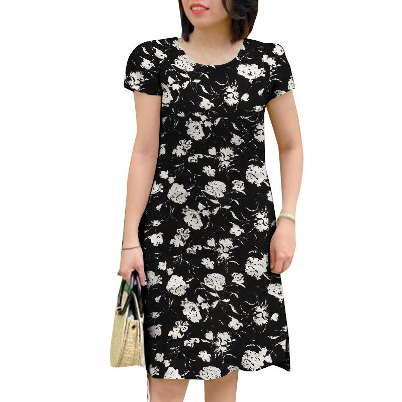 ZANZEA Short Sleeve Bohemian Sundress O Neck Women 2024 Summer Casual Knee-length Dress Daily Floral Print Holiday Short Vestido_ecoleips.com