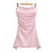 YPFF Trendy Women's Clothing, Design Strapless Slim-fit Short , European And American Style Sexy Fishbone Tube Top_ecoleips.com