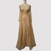 Women's Clothing Wine Red Banquet Dress Long Sleeve Sexy V Neck Fishtail Slim Host Toast Dress_ecoleips.com