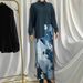 Fashionable Casual Long Sleeved Shirt High Waisted Printed Bodycon Skirt Set Women's Muslim Clothing_ecoleips.com