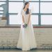 Light Dress Travel Photography, Forest-style, Double-shoulder V-neck, Long For Brides To Wear On Their Wedding Day, 2026_ecoleips.com