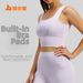Juyitang Women's High Strength Sports Bra Shockproof Fixed Cup Fitness Yoga Vest Gathered_ecoleips.com