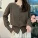 High-end Maillard-style Skin-friendly And Gentle Knitted Cardigan, Korean-style Loose-fitting Outer Sweater Jacket For_ecoleips.com