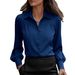 2026 Independent Station European And American Cross-Border Casual Button Lantern Long Sleeve Women's Shirt Hot_ecoleips.com