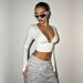 Voya Women's Clothing 2026 Spring/summer New Sexy Spicy Girl T-shirt Backless Design Sense Short Slim Fit Top_ecoleips.com