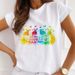 Women’s Clothing Easter T Shirt For Women, Easter Short Sleeved Tops, Rabbit Print Tops, Plus Size Women_ecoleips.com