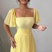 Women's Clothing 2025 Summer Solid Color French Tube Top Backless Waist Pleated Temperament Long Dress_ecoleips.com