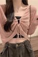 Short Sun Protection Blouse For Women Summer French Style Camisole Outerwear Hot Girl Sheer Fabric Music Festival_ecoleips.com