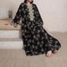Muslim Dress WomenLuxury Gold-Embroidered Middle Eastern Dress – Elegant Dubai Arabian Robe For Women_ecoleips.com