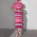 Women's Striped Belted Shirt Dress Summer Wrap Style Long Dress with Tie Waist for Office And Casual Wear_ecoleips.com