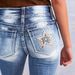 Women's Clothing New Embroidered Jeans For Women High Quality Straight Leg Slim Stretch Trousers_ecoleips.com
