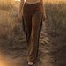 Western Fringe Bell Bottom Pants For Women – Vintage Suede Flared Trousers (Polyester, Mid-Rise, Boho Chic, S-Xxl)_ecoleips.com