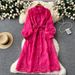 Palace Style Dress For Women New Heavy Industry Embroidery Hollow Flower Breasted Slim Mid Length Puff Sleeve Dress_ecoleips.com