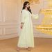 Women's Clothing Diamond Abaya Muslim Robe Dress Robe_ecoleips.com