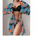 Women's 3-Piece Bikini Set - Sexy High-Cut Swimwear With Cover-Up Skirt (Sunflower, Violet, Yellow, Black, Green)_ecoleips.com