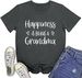 YITAN Women Happiness Is Being Printed Graphic Tee Tops_ecoleips.com