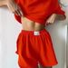 Women's Clothing Jogging Sports Style Suit Short Sleeved T Shirt Wide Leg Pants Shorts Beach Leisure Two Piece Suit_ecoleips.com