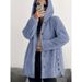 Stylish Unisex Hooded Button-Up Cardigan - Soft Polyester Blend Long Sleeve Casual Outerwear For Men & Women_ecoleips.com