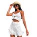 Women's Clothing Solid Color Floral Special Fabric Three Piece Swimsuit Swimsuit Bikini_ecoleips.com