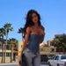 Aria Basics Aria Basics European And American Street Style Personality Waist Cinching Tight-Fitting Eyelet Strap Vest Hot Girl Off-Shoulder Sexy_ecoleips.com