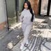 Cross-border European American Basic Solid Color Two-piece Sports Suit, Popular In Spring, Autumn, Winter, With Kangaroo_ecoleips.com