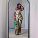 Women's Clothing Sexy Lace Up Chest Wrap Tassel Trousers Jacquard Fashion Suit_ecoleips.com
