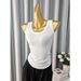 Women's Wide Strap Ribbed Tank Top Slim Fit Comfortable Base Shirt Sports Inner Layer for Spring Summer Autumn_ecoleips.com