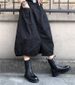 Spring Summer Women's plus Size Slimming Midi Skirt Black Floral Design Slit A-Line Multi Style_ecoleips.com